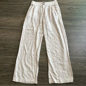 Wide leg linen trousers